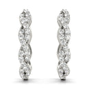 Twisted Pavé Diamond Hoop Earrings