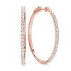 Half Eternity Pavé Diamond Hoop Earrings DiamondStatus