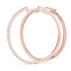Half Eternity Pavé Diamond Hoop Earrings DiamondStatus