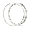 Half Eternity Pavé Diamond Hoop Earrings DiamondStatus