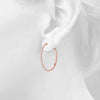 Half Eternity Pavé Diamond Hoop Earrings DiamondStatus