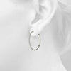 Half Eternity Pavé Diamond Hoop Earrings DiamondStatus