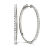 Half Eternity Pavé Diamond Hoop Earrings DiamondStatus