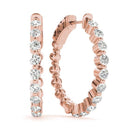 Round Diamond Hoop Earrings DiamondStatus