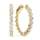 Round Diamond Hoop Earrings DiamondStatus
