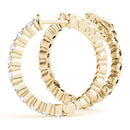 Round Diamond Hoop Earrings DiamondStatus