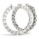 Round Diamond Hoop Earrings