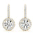 Round Halo Drop Diamond Earrings