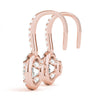 Round Halo Drop Diamond Earrings DiamondStatus