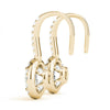 Round Halo Drop Diamond Earrings DiamondStatus