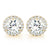 Round Halo Stud Diamond Earrings