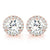 Round Halo Stud Diamond Earrings