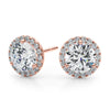 Round Halo Stud Diamond Earrings DiamondStatus