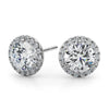 Round Halo Stud Diamond Earrings DiamondStatus