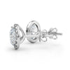 Round Halo Stud Diamond Earrings DiamondStatus
