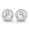 Round Halo Stud Diamond Earrings DiamondStatus