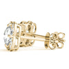Round Halo Floral Stud Diamond Earrings DiamondStatus