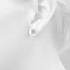 Round Halo Floral Stud Diamond Earrings DiamondStatus