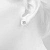 Round Halo Floral Stud Diamond Earrings DiamondStatus