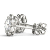 Round Halo Floral Stud Diamond Earrings DiamondStatus