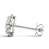 Round Halo Floral Stud Diamond Earrings DiamondStatus