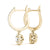 Round Halo Diamond Drop Earrings
