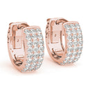 Huggie Pavé Diamond Hoop Earrings