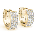Huggie Pavé Diamond Hoop Earrings