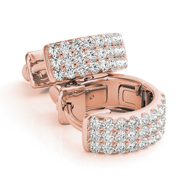 Huggie Pavé Diamond Hoop Earrings