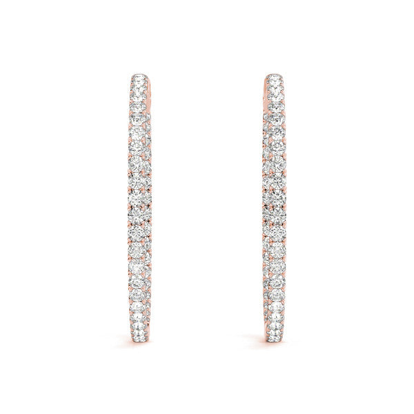 Pavé Hoop Diamond Earrings
