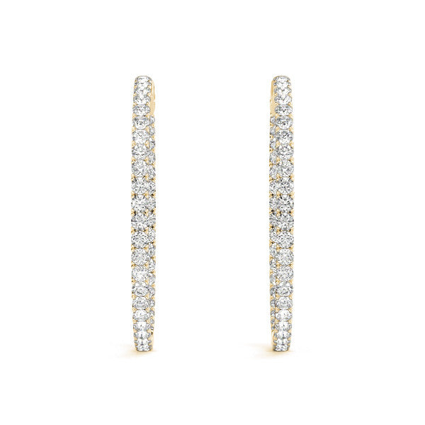 Pavé Hoop Diamond Earrings