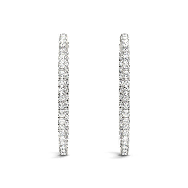Pavé Hoop Diamond Earrings