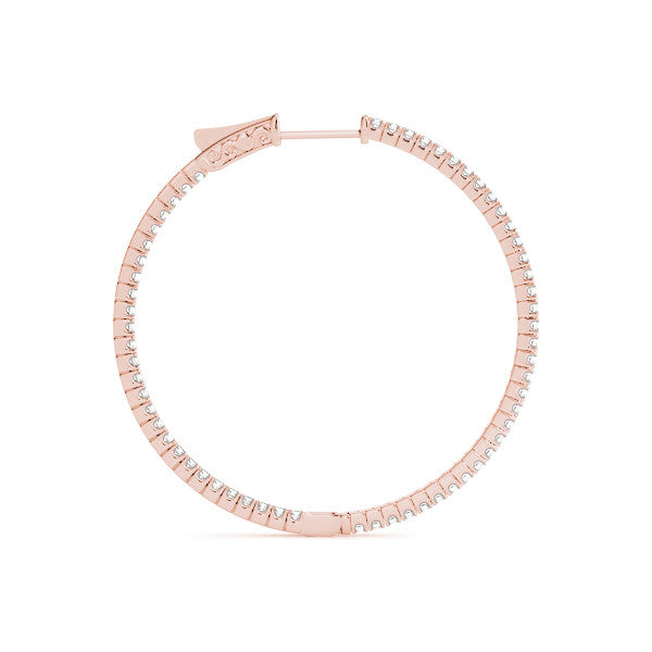 Pavé Diamond Hoop Earrings