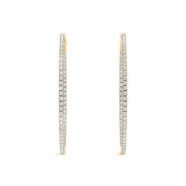 Pavé Diamond Hoop Earrings