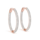 Diamond Pavé Eternity Hoop Earrings