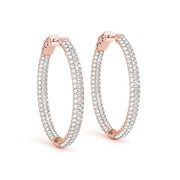 Diamond Pavé Eternity Hoop Earrings DiamondStatus