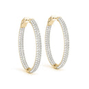 Diamond Pavé Eternity Hoop Earrings
