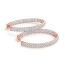 Diamond Pavé Eternity Hoop Earrings