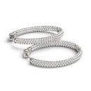 Diamond Pavé Eternity Hoop Earrings