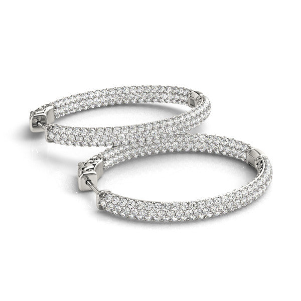 Diamond Pavé Eternity Hoop Earrings