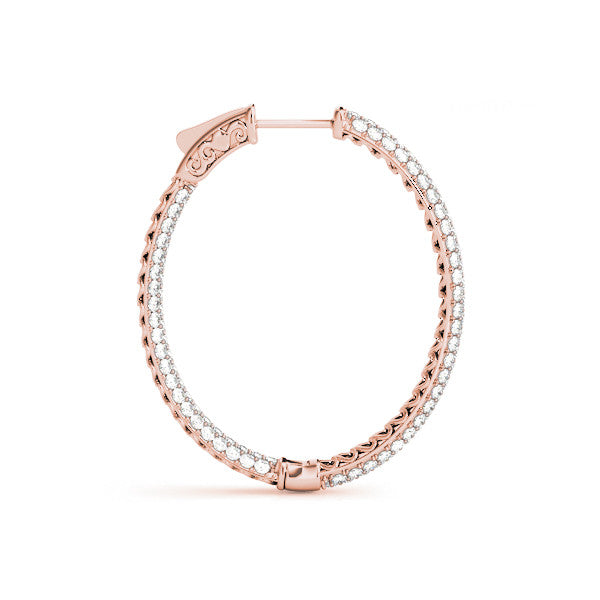 Diamond Pavé Eternity Hoop Earrings