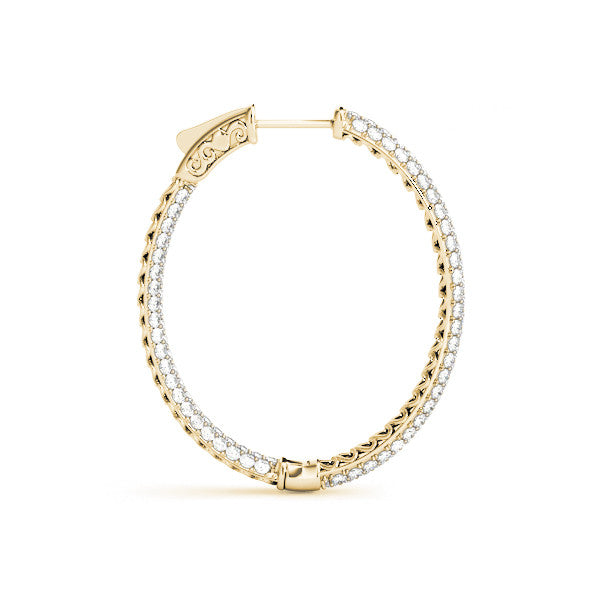 Diamond Pavé Eternity Hoop Earrings