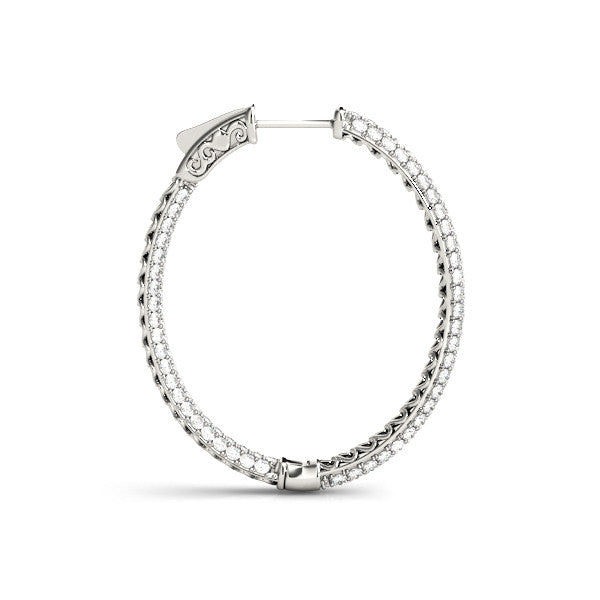 Diamond Pavé Eternity Hoop Earrings
