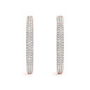 Diamond Pavé Eternity Hoop Earrings