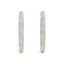 Diamond Pavé Eternity Hoop Earrings