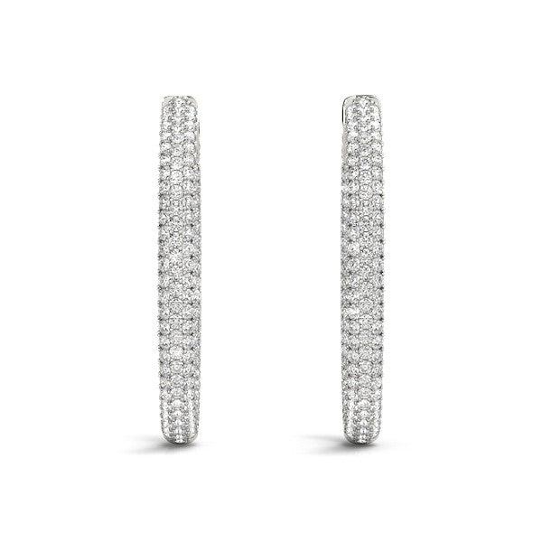Diamond Pavé Eternity Hoop Earrings