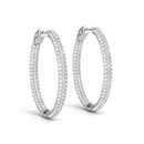 Diamond Pavé Eternity Hoop Earrings