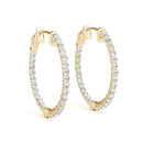 Round Diamond Hoop Earrings DiamondStatus