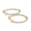 Round Diamond Hoop Earrings DiamondStatus