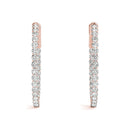 Round Diamond Hoop Earrings